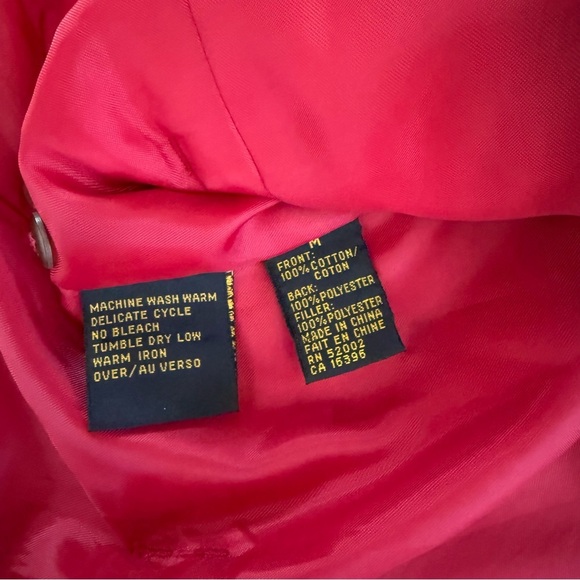 Vintage Liz Sport Medium Red Quilted Paisley Vest Waistcoat Top - Picture 4 of 5